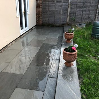 Sandstone patio installation Chelmsford