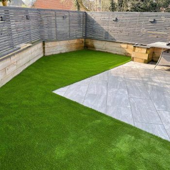 Porcelain and Astroturf installation in Chelmsford, Essex