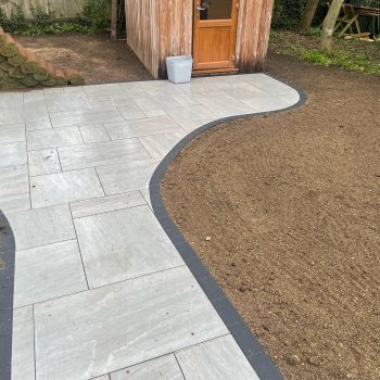 Porcelain patio and path installation in Chelmsford, Essex