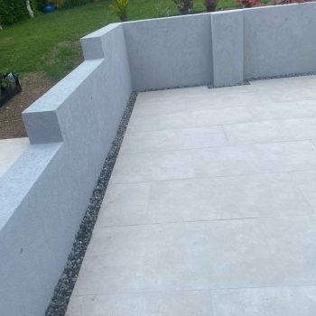 Chelmsford Patio Build with Retaining Walls