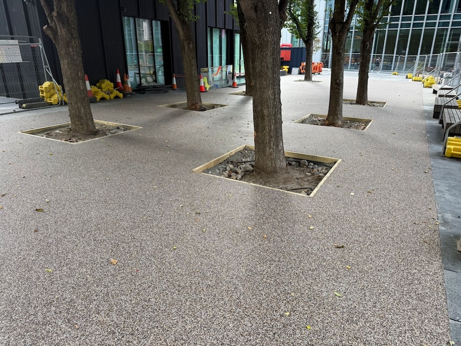 resin bound porous surface